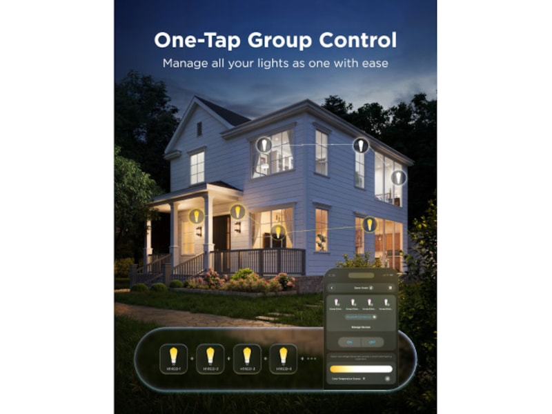 Govee Smart Edison Pære E27, RGBWW LED Lampe ST64 LED-pærer & elpærer