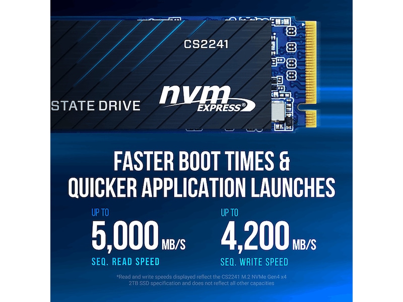 PNY CS2241 2TB M.2 2280 NVMe Gen4 SSD SSD M.2