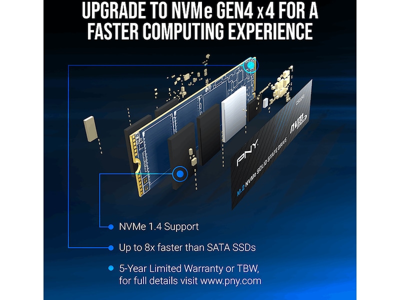 PNY CS2241 2TB M.2 2280 NVMe Gen4 SSD SSD M.2