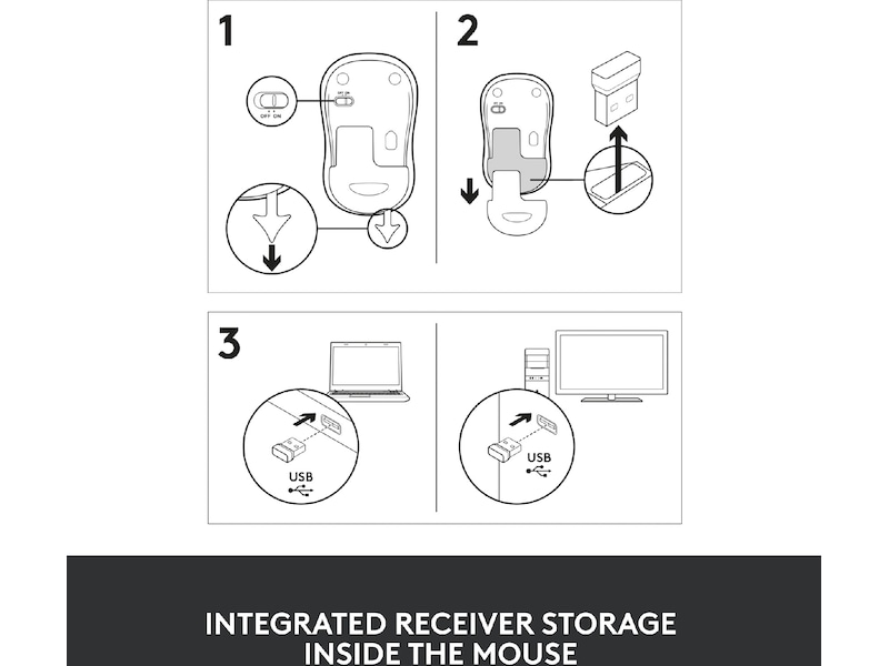 Logitech M185 Trådløs Mus Rød Mus