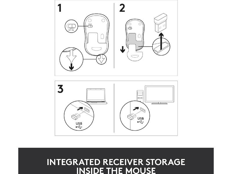 Logitech M185 Trådløs Mus Swift Grey Mus