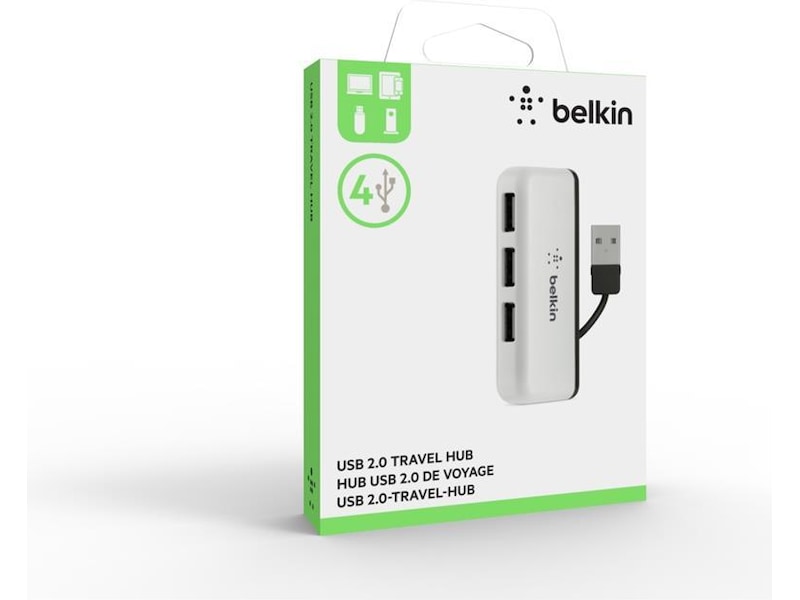 Belkin 4 port Travel-HUB Dockingstation og USB-hub