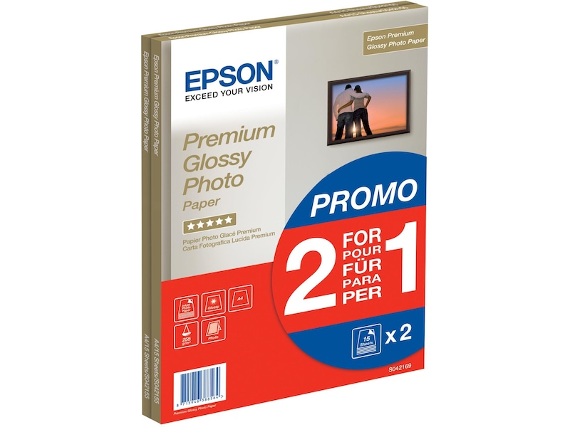 Epson Premium Glossy Photo Paper A4 Papir