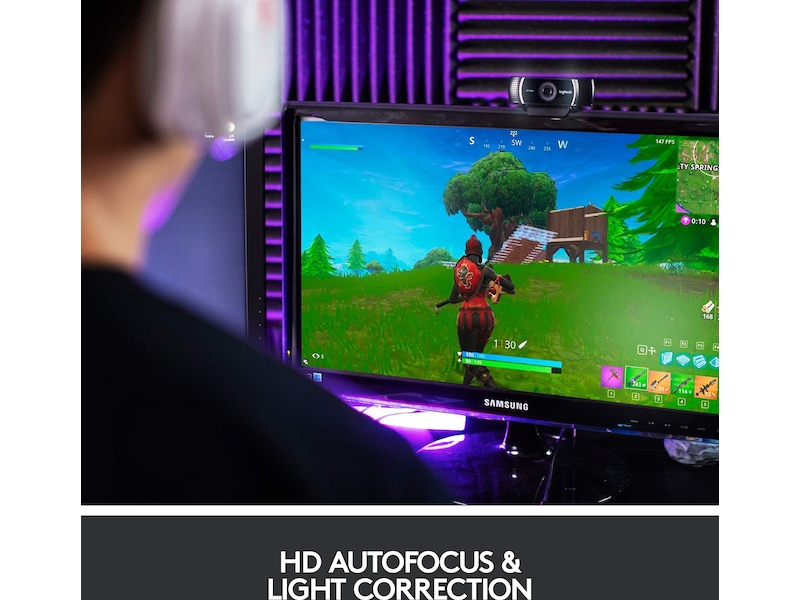 Logitech C922 30FPS 1080P Professional Streaming Webcam Webkameraer