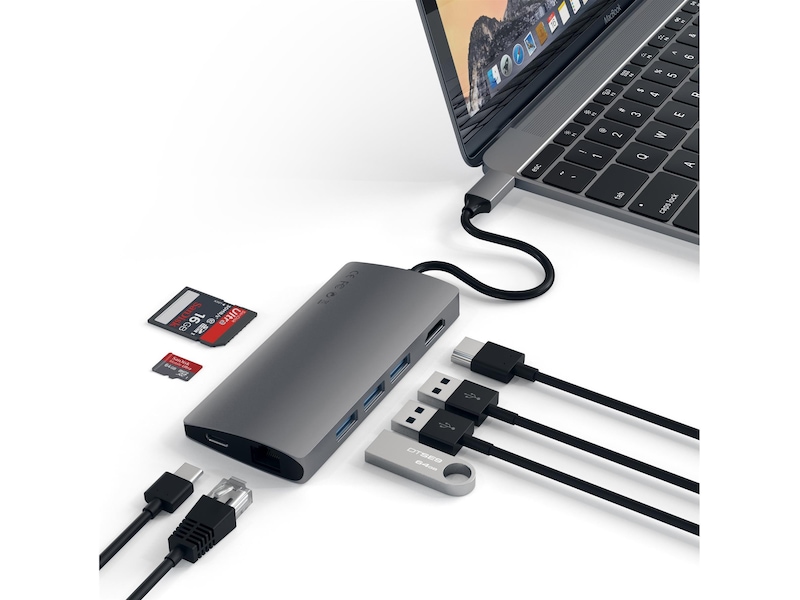 Satechi MultiPort 4K Docking V2 (space grey) Dockingstation og USB-hub
