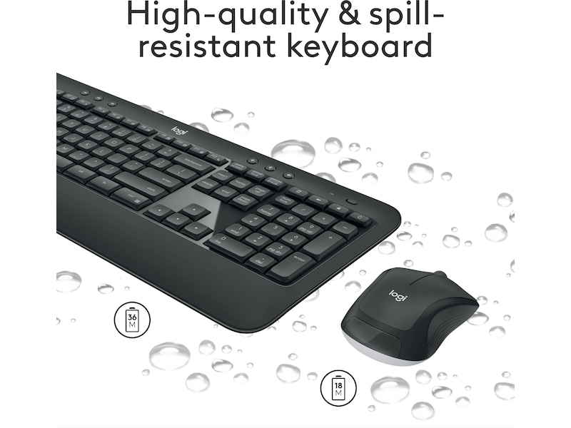 Logitech MK540 Advanced Combo Trådløs Mus & keyboards -kombinasjonspakker