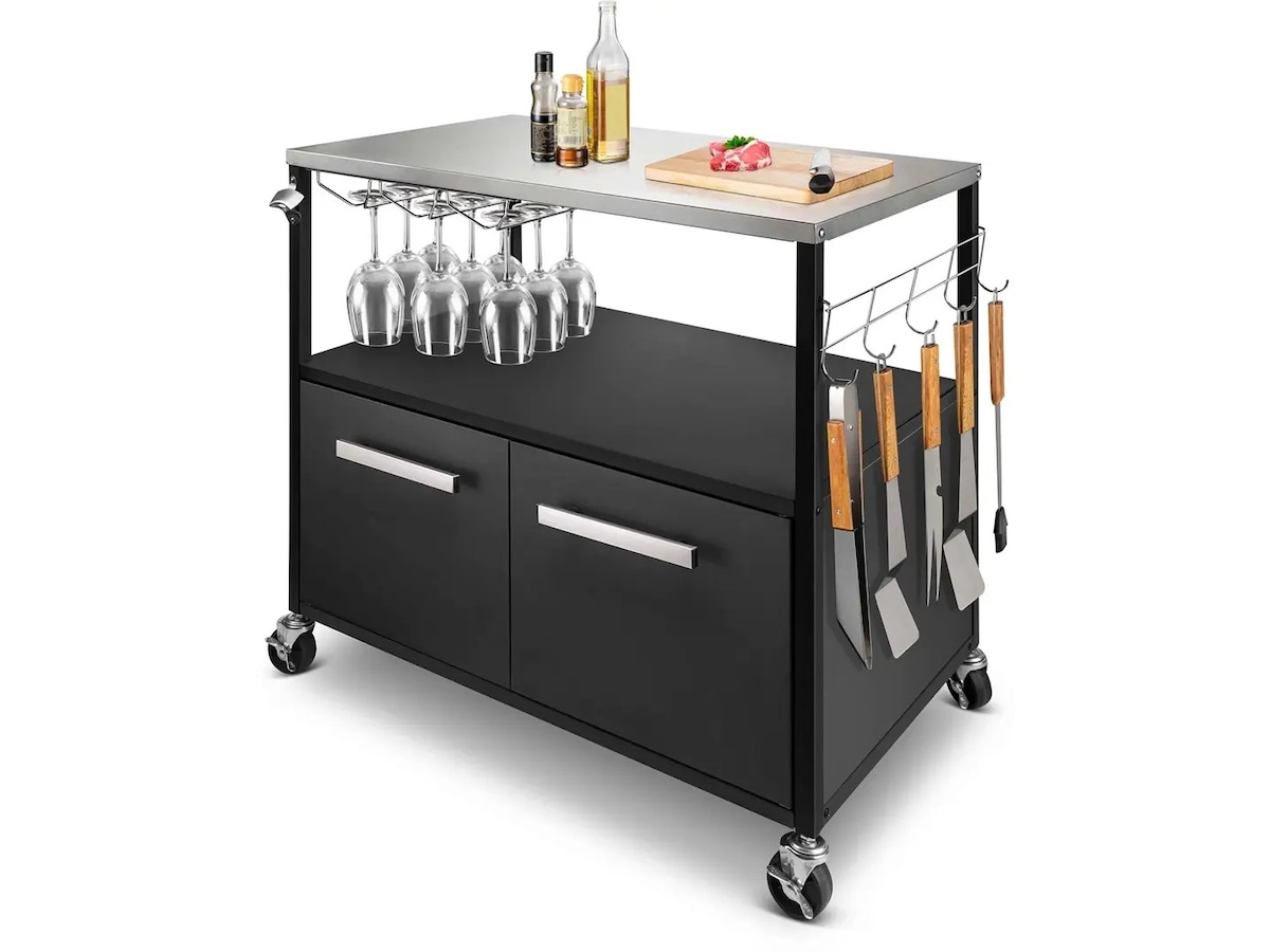 Austin and Barbeque Sidebord med opbevaring Udendørsgrill – vogne