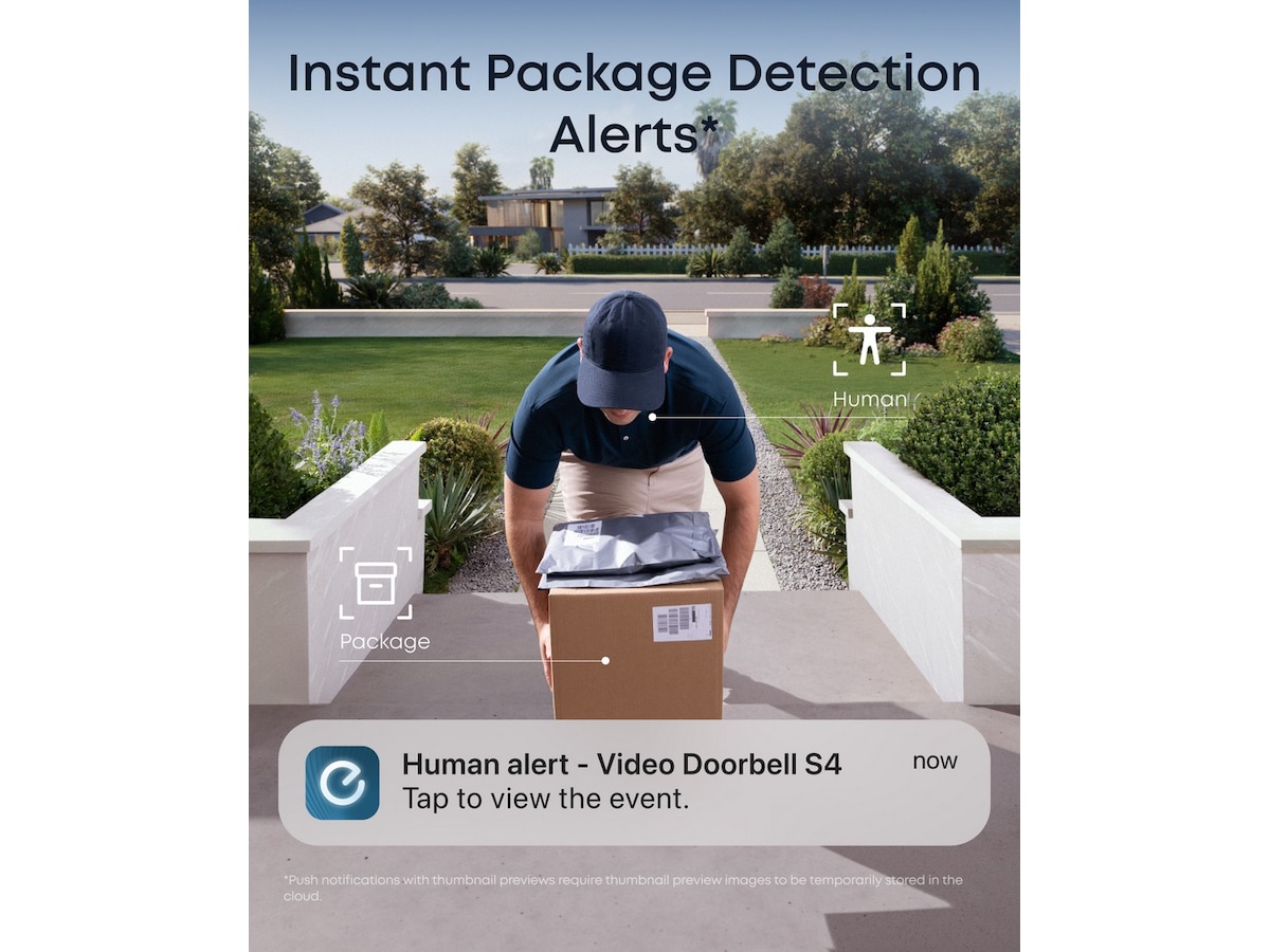 Eufy Video Doorbell S4 + Mini Chime Dørklokker