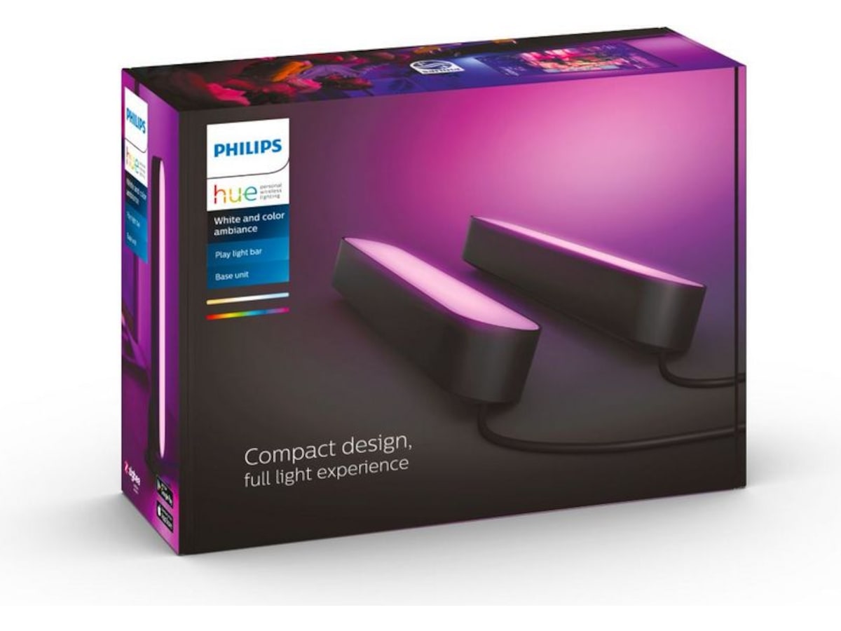 Philips Hue Play light bar 2-pak (sort) Led strips & underholdning