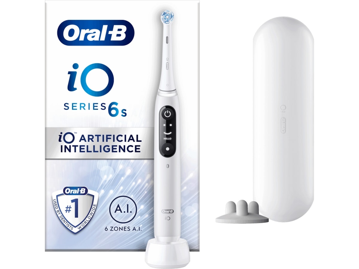 Oral-B iO 6S Eltandbørste (hvid) Elektriske tandbørster