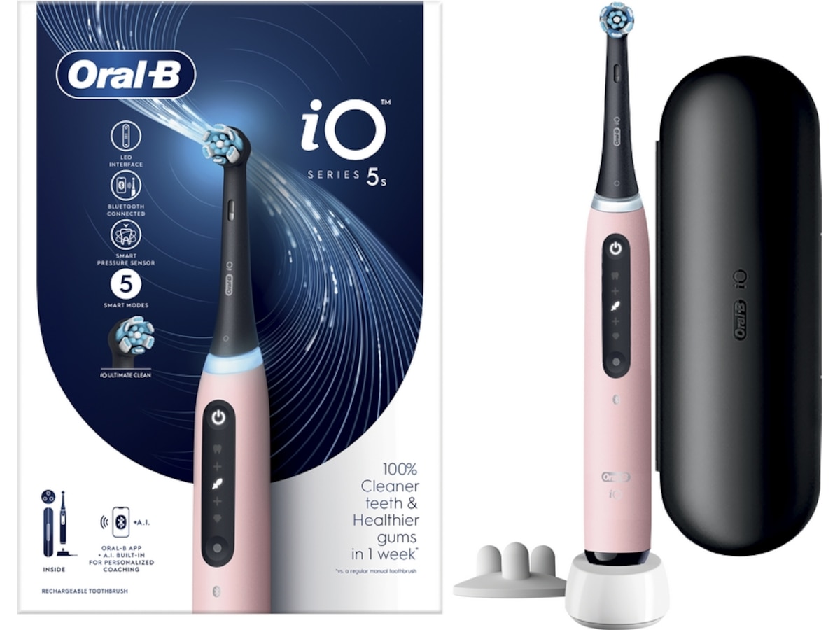 Oral-B iO 5S Eltandbørste (pink) Elektriske tandbørster