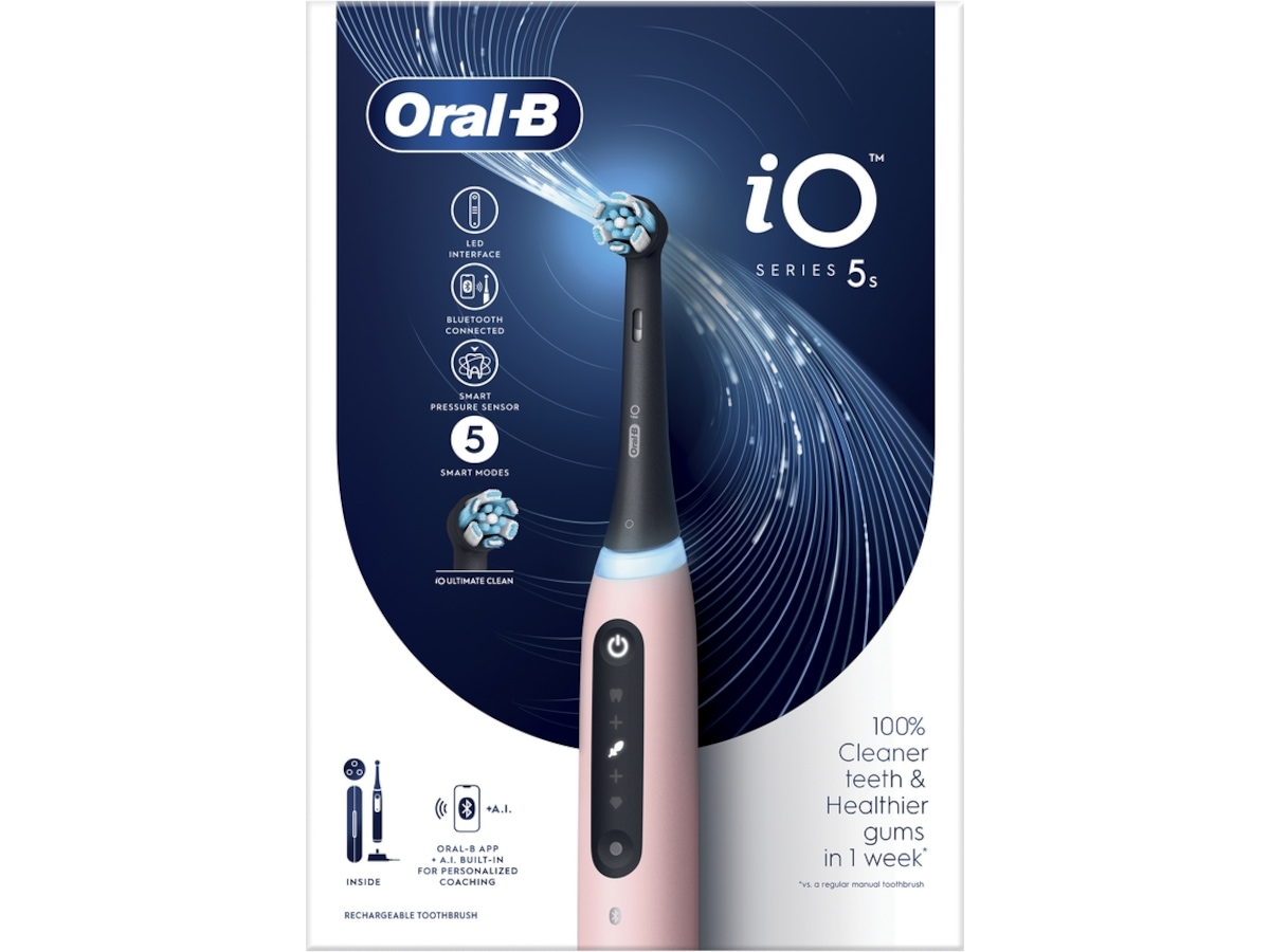 Oral-B iO 5S Eltandbørste (pink) Elektriske tandbørster