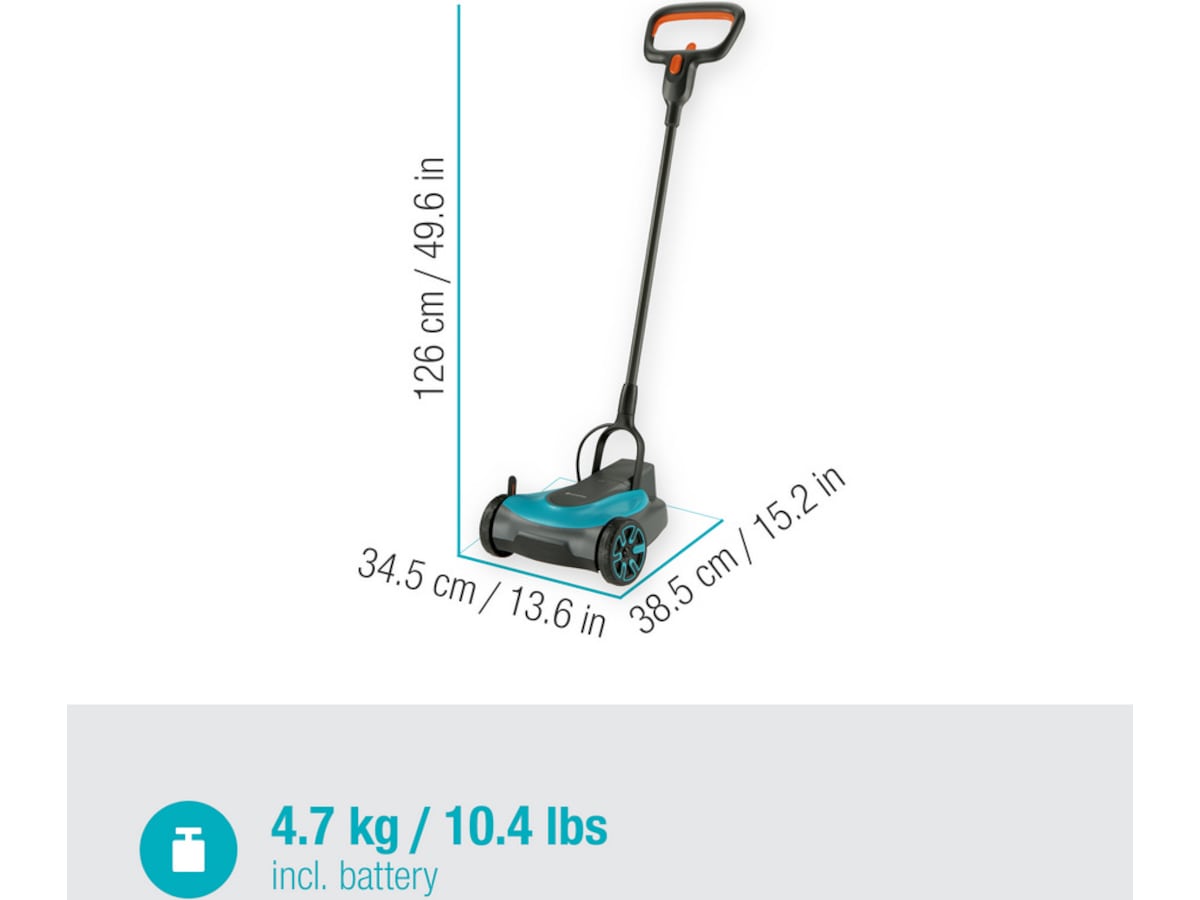 Gardena Plæneklipper HandyMower 22/18V Batteri plæneklippere