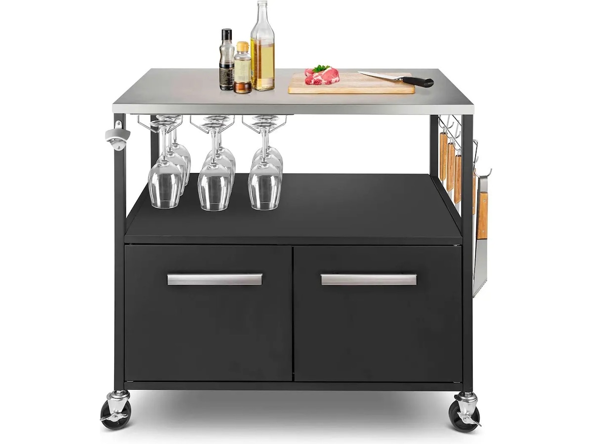 Austin and Barbeque Sidebord med opbevaring Udendørsgrill – vogne