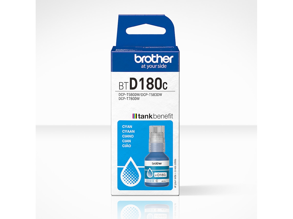 Brother BTD180C blækflaske Cyan Blækpatroner