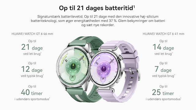 Op til 21 dages batteritid