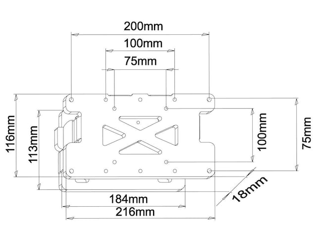 Line drawing with meassurements