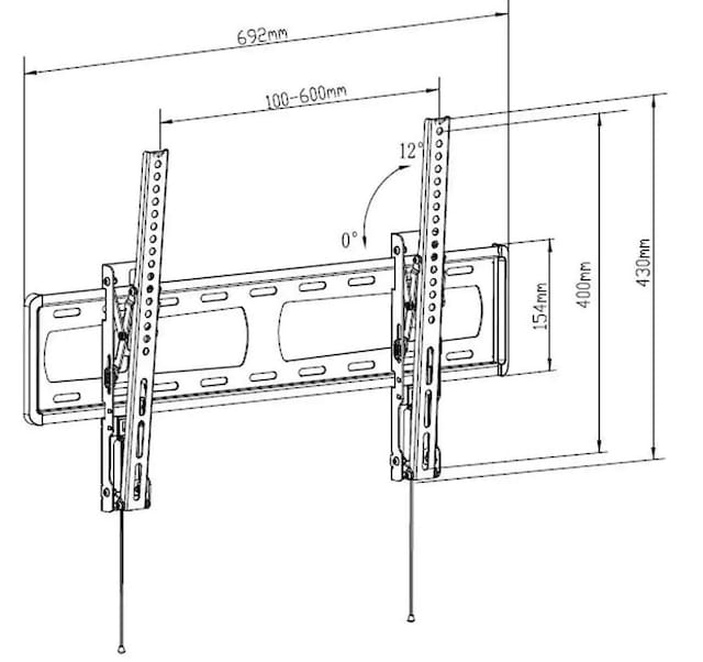 technical drawing with meassurements