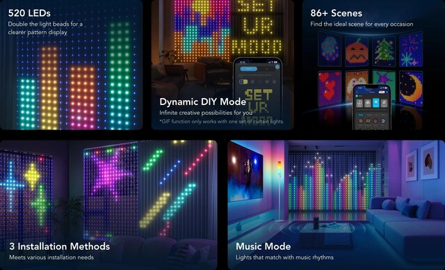 Govee WiFi & Bluetooth gardinlys Govee WiFi & Bluetooth gardinlys