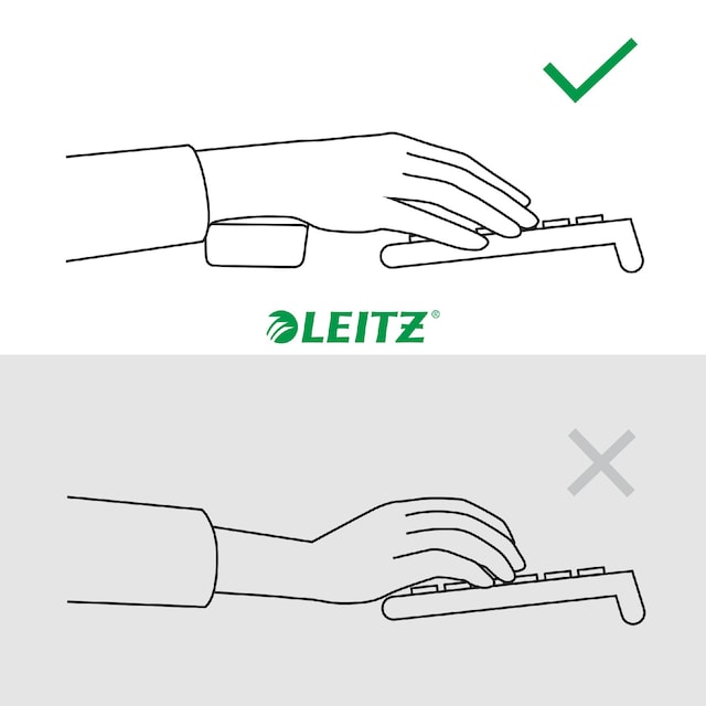 Leitz Ergo Cozy håndledsstøtte til tastatur, justerbar Leitz Ergo Cozy håndledsstøtte til tastatur, justerbar